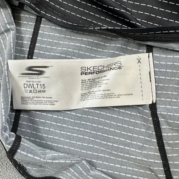 NWT Skechers Go Golf Shirt Womens XS Black Layer Top Stripe Long Sleeve UPF 25 - Picture 10 of 11